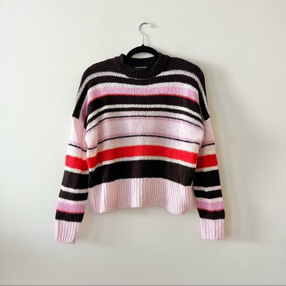 Something Navy Striped Crewneck Sweater - Picture 2 of 6